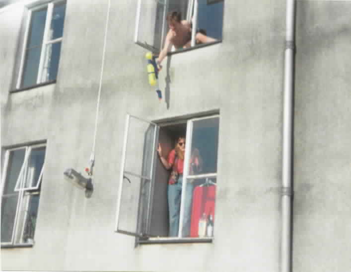 Locked in her room on a summer day Adam squirts Vicky with his water pistol!