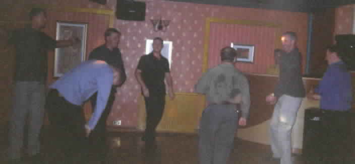The basketball lads getting down - and its quite a long way!