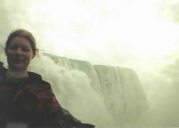 Getting wet at Niagra falls