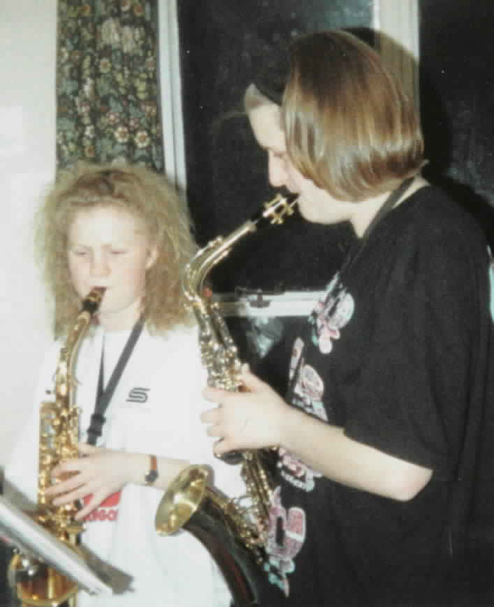 Sally and Jen performing a duet